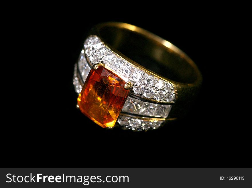 A beuatiful ring on white background