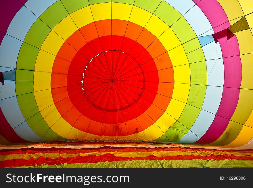 Many color inside of balloon. Many color inside of balloon