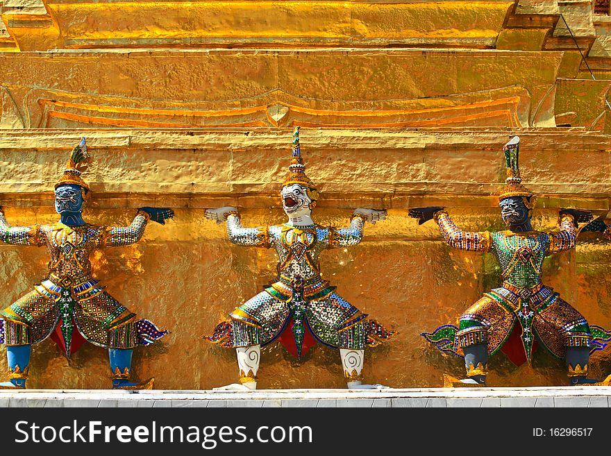 Ancient architecture art , grand palace,Thailand