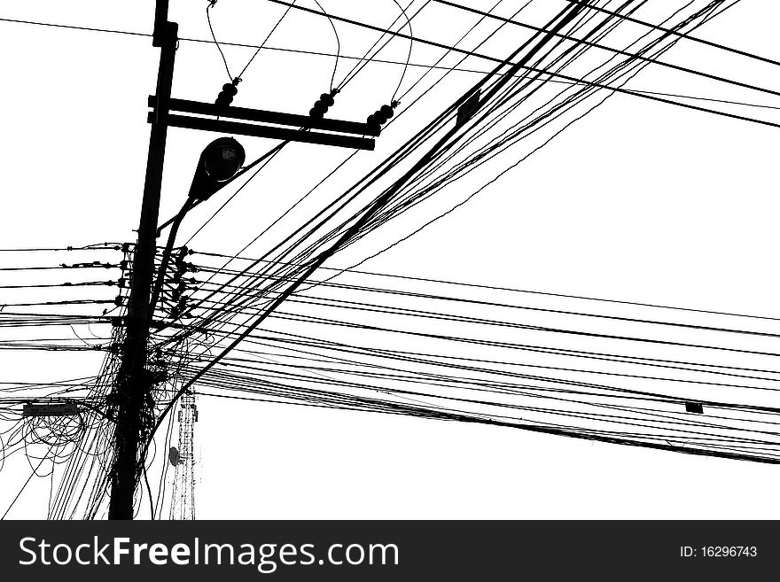 Electric Wire in Black and White
