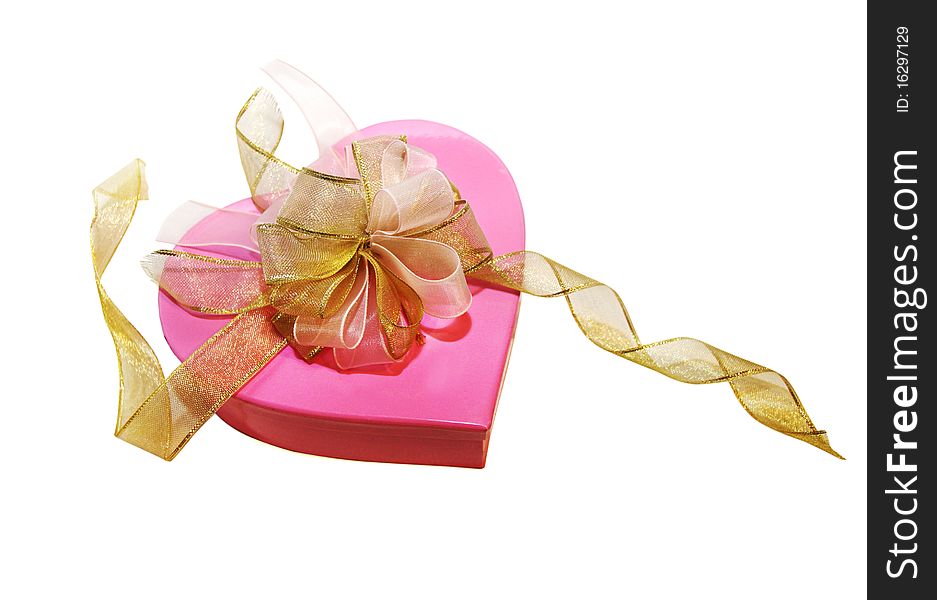 Pink Box With A Gold Bow