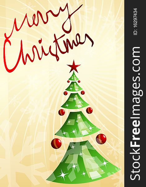 Graphic illustration of Christmas Postcard