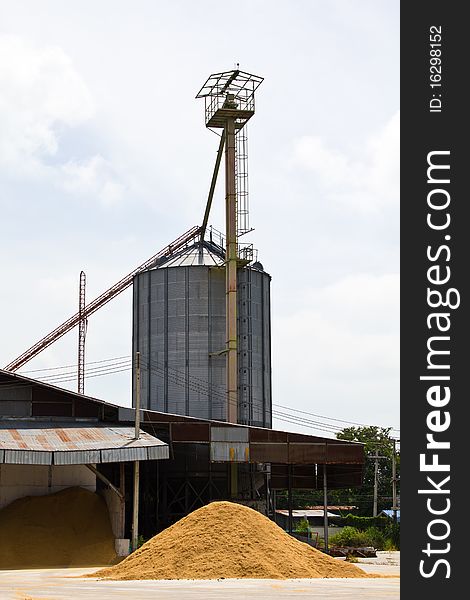 This is Grain silos about agriculture in Thailand. This is Grain silos about agriculture in Thailand