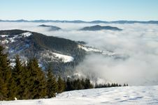 Mountains Under White Clods Stock Image Mountains Under White Clods Stock Image