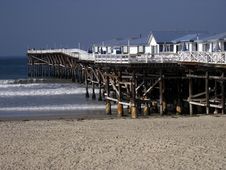 Houses Lined Up On Pier Stock Photography