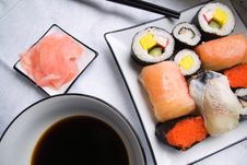 Assorted Sushi On Plate Stock Images Assorted Sushi On Plate Stock Images