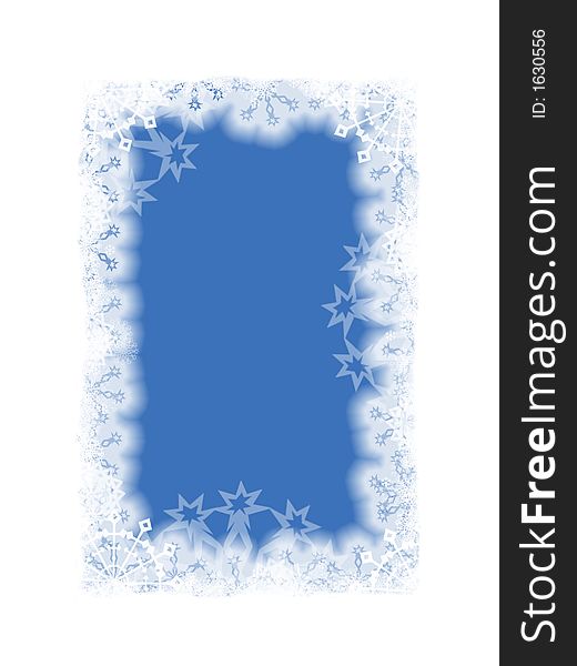 Computer generated illustration of blue background with snowflakes. Computer generated illustration of blue background with snowflakes