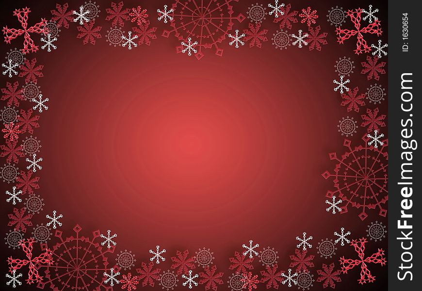 Computer generated illustration of snowflakes background. Computer generated illustration of snowflakes background