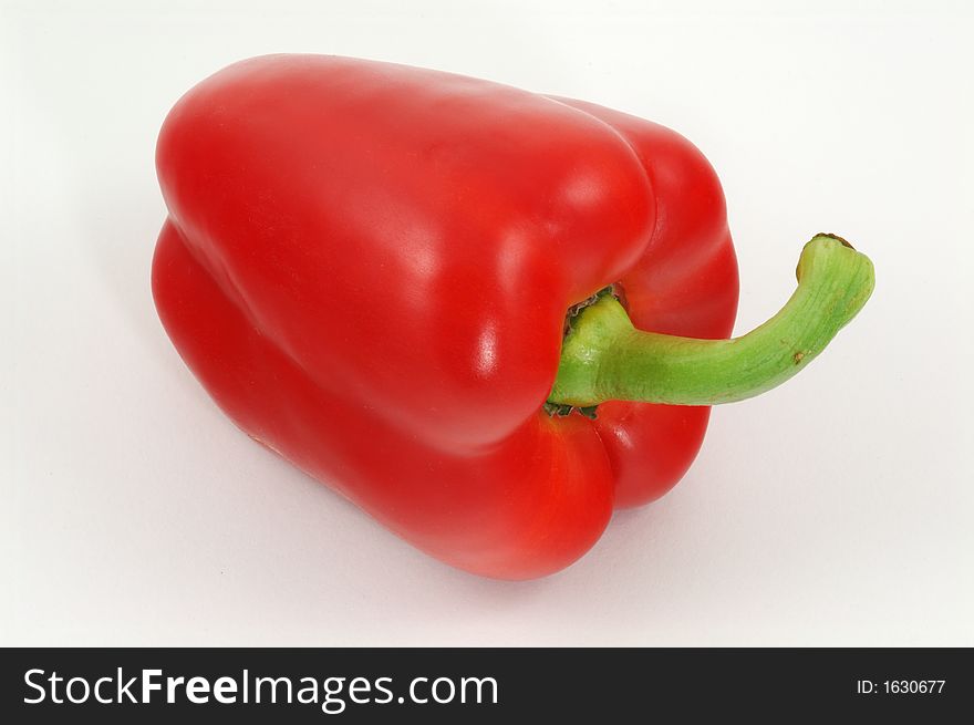 Red sweet bell peppers. Isolated on White. Red sweet bell peppers. Isolated on White.