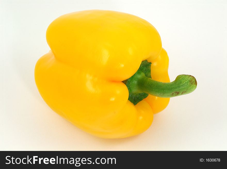 Yellow sweet bell peppers. Isolated on White. Yellow sweet bell peppers. Isolated on White.