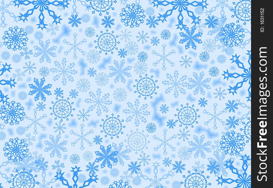 Computer generated illustration of snowflakes background. Computer generated illustration of snowflakes background