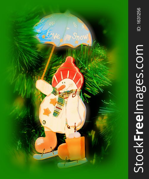 Merry Christmas seasonal happy postcard. Merry Christmas seasonal happy postcard