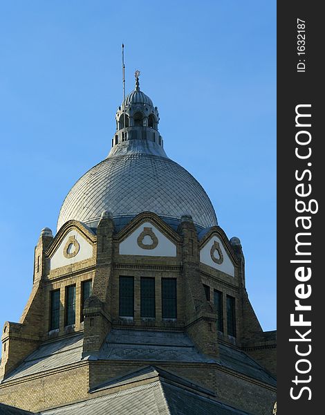 Roof top of synagogue on the sunny day. Roof top of synagogue on the sunny day