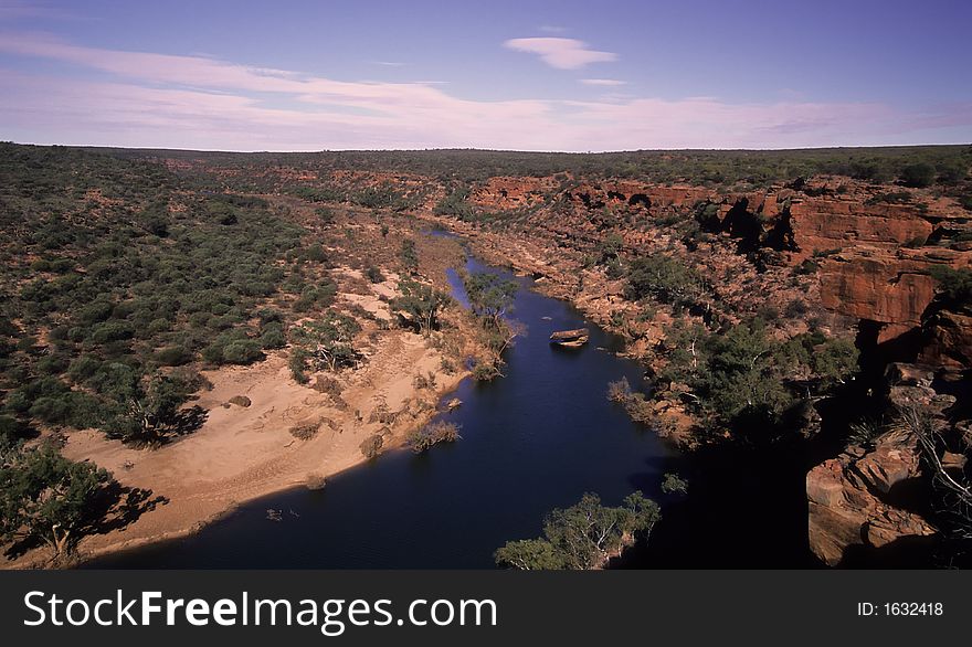 Gorge from the murchison river west-australia. Gorge from the murchison river west-australia