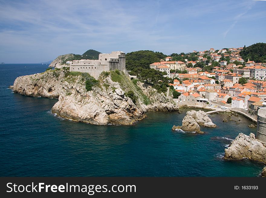 This medieval fortress guards the northern side of the Croat city of Dubrovnik. This medieval fortress guards the northern side of the Croat city of Dubrovnik.