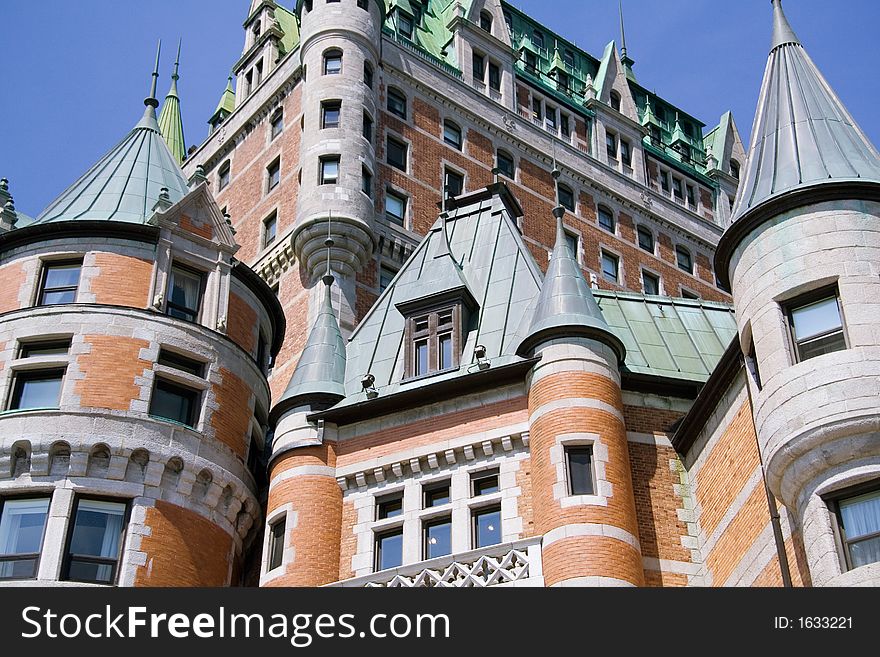 Close-up of the best known building in Quebec city. Close-up of the best known building in Quebec city.