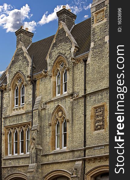 Old building at Cambridge University, England. Old building at Cambridge University, England