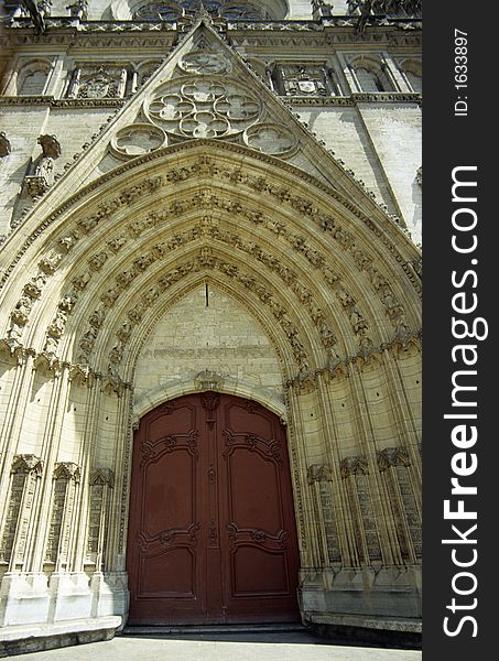 Portal of St Jean' s Cathedral, Lyon, France. Portal of St Jean' s Cathedral, Lyon, France