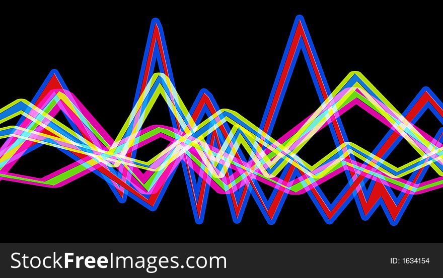 A simple waveform color based abstract background. A simple waveform color based abstract background.