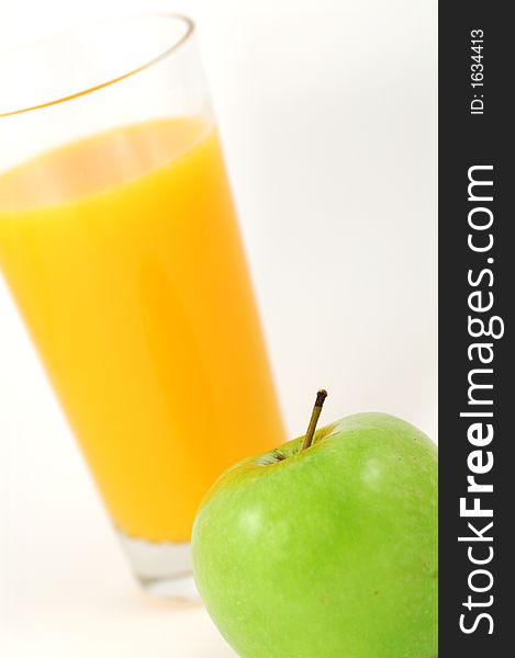 Orange Juice And Green Apple