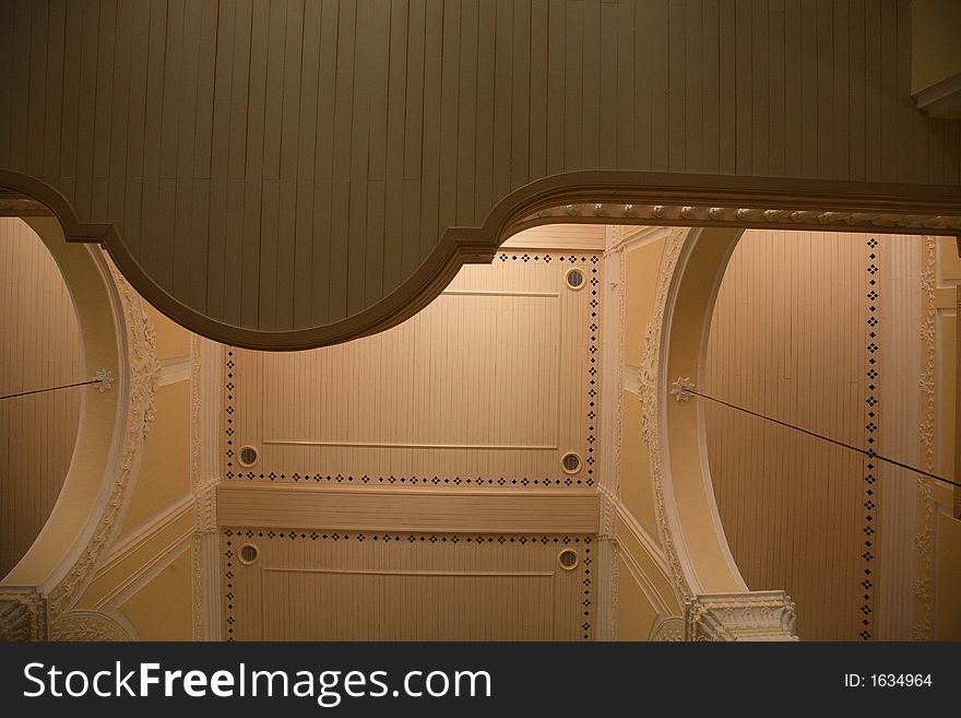 Ceiling details of a church. Ceiling details of a church