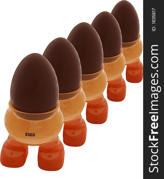 Chocolate eggs on legs brings them to life