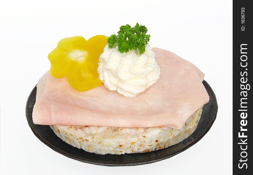 Dietary healthy light food ham. Dietary healthy light food ham