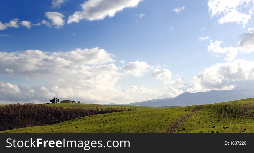 Landscape of Tuscan land, near Siena. Landscape of Tuscan land, near Siena.