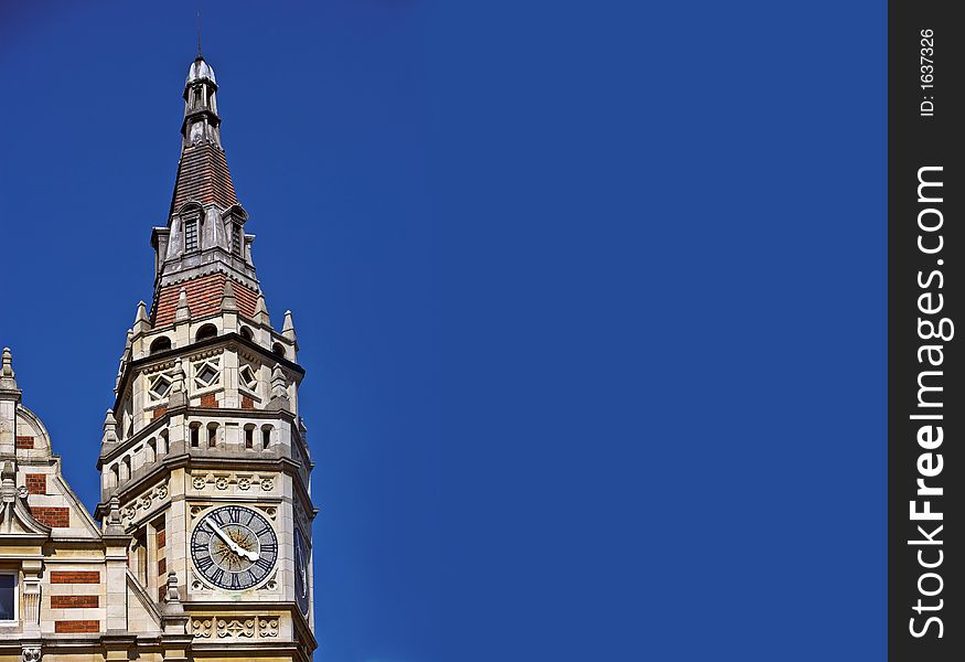 Architectural details of a tower at Cambridge University