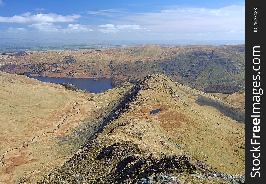 The Rigg, a mountain ridge on High Street in the English Lake District