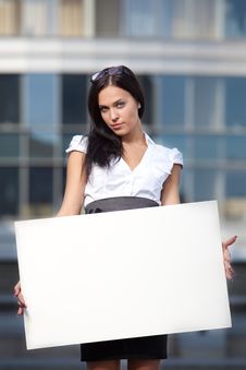 Business Woman With Blank Board Stock Photos Business Woman With Blank Board Stock Photos