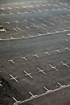 Marked Parking Lot Without Cars Royalty Free Stock Photography Marked Parking Lot Without Cars Royalty Free Stock Photography