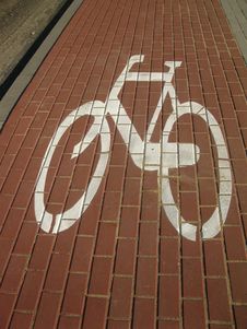 Sign On A Bicycle Stock Images
