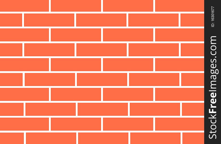 Detail of orange brick wall
