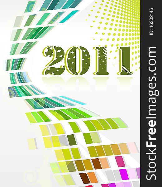 Abstract New Year - funky graphic design. Abstract New Year - funky graphic design