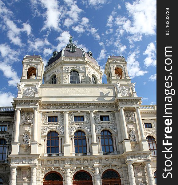 Facade details of the Museum of Natural History in Vienna (Naturhistorisches Museum Wien). Facade details of the Museum of Natural History in Vienna (Naturhistorisches Museum Wien).