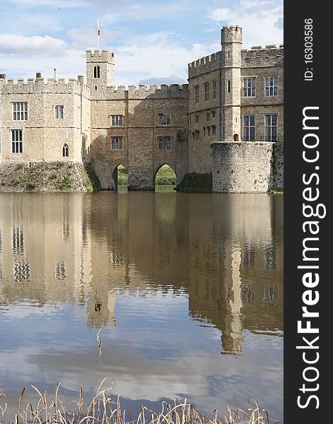 Leeds Castle set against a blue sky