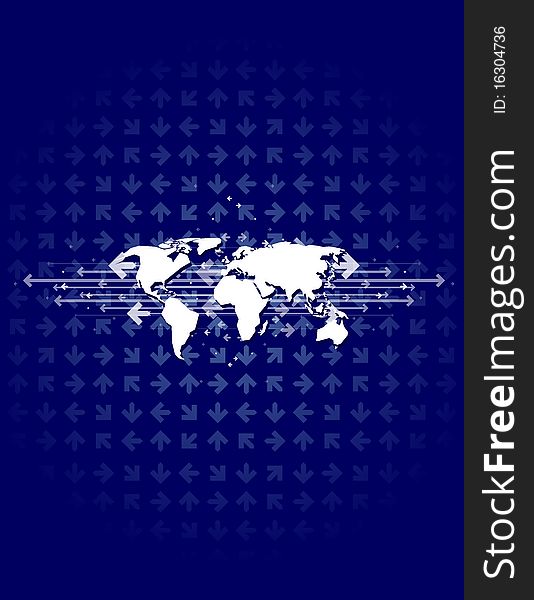 Abstract background with world map and place for your text. Abstract background with world map and place for your text