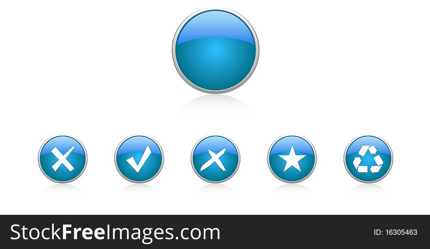 Set blue buttons