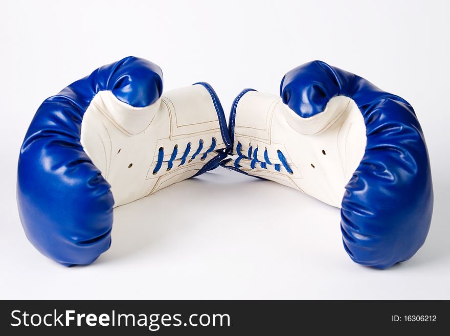 Pair Of Boxing Gloves On White
