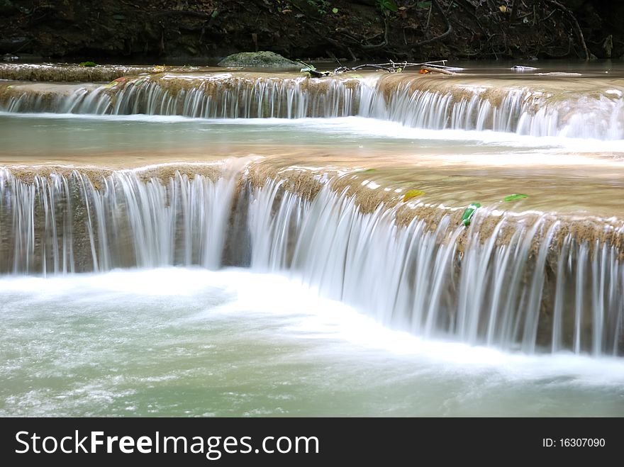 Waterfall Erawan, in Kanchanabury, Thailand. Waterfall Erawan, in Kanchanabury, Thailand