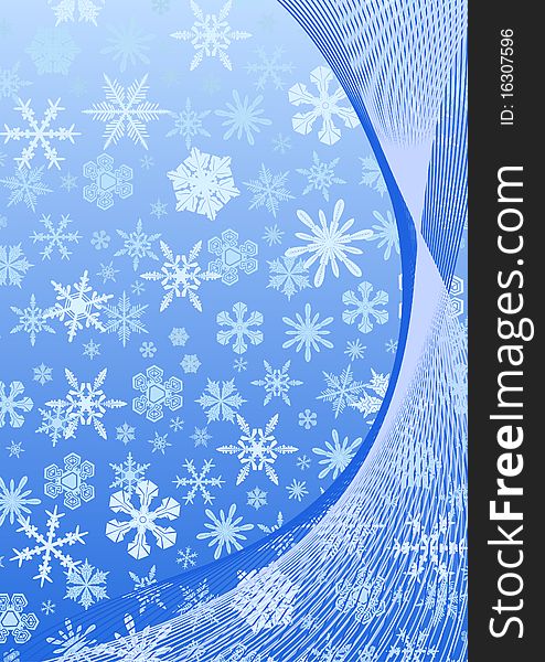 New Year abstract blue background. Vector illustration