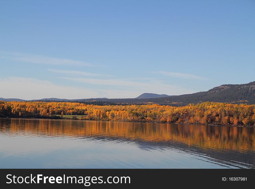 Autumn reflections in northern lake. Autumn reflections in northern lake