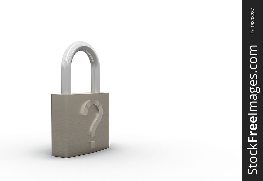 3d render of a closed padlock ( simmilar images...)