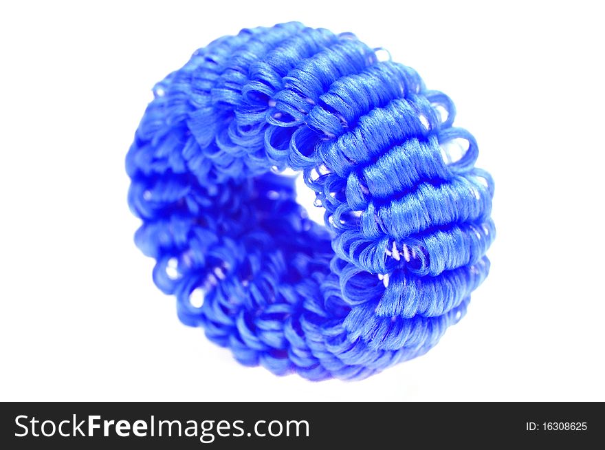 Hair band (scrunchie) isolated over white background