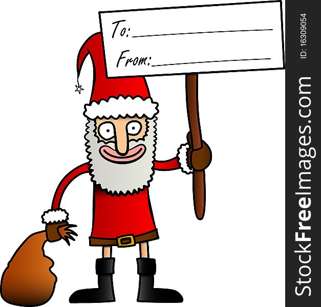 Funny Cartoon Santa