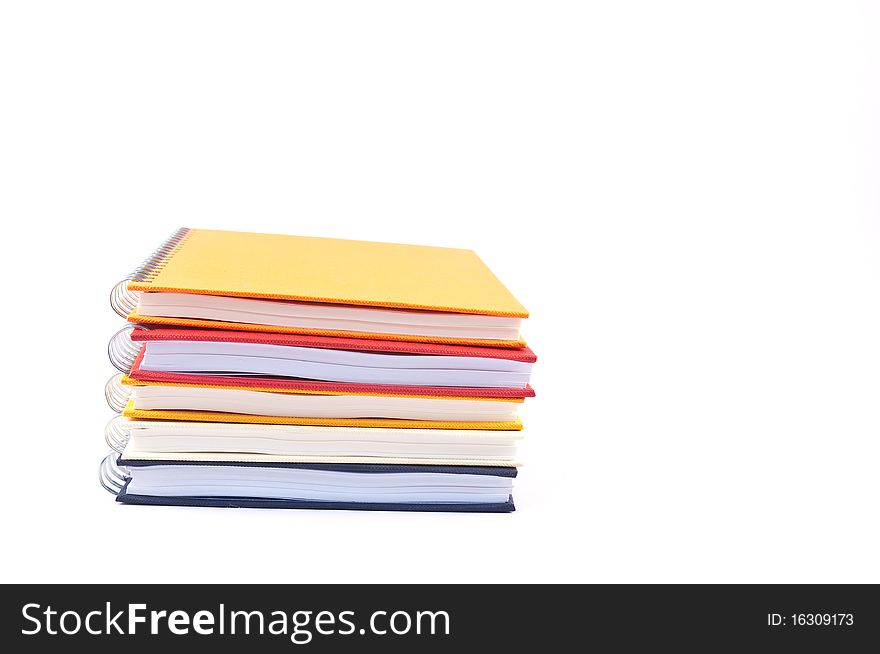 Multicolor Note Book Isolate On White Background. Multicolor Note Book Isolate On White Background