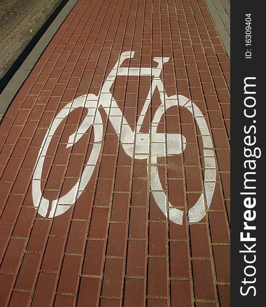 Sign on a bicycle