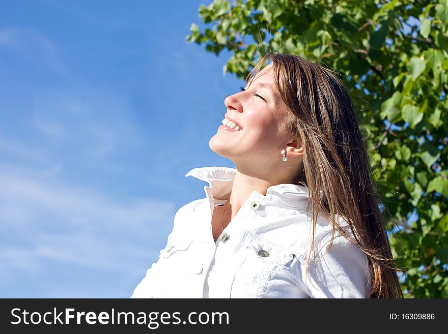 Portrait of pretty young woman - Outdoors. Portrait of pretty young woman - Outdoors