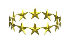 Twelve Golden Stars Royalty Free Stock Photography Twelve Golden Stars Royalty Free Stock Photography